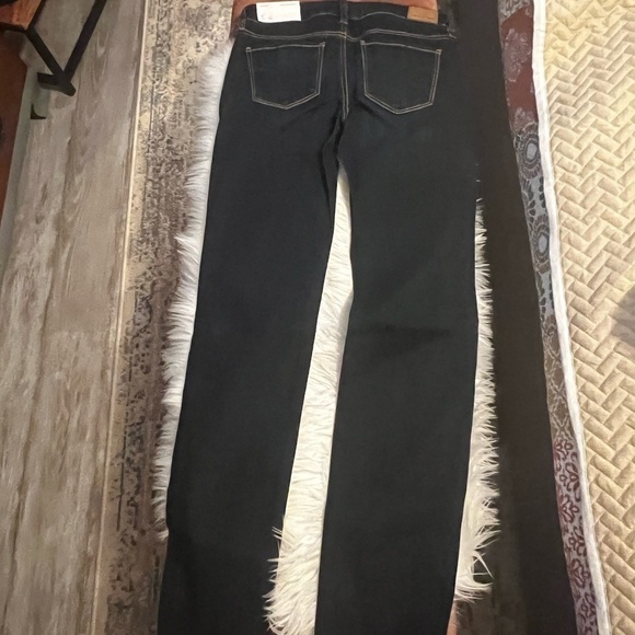 Womens American eagle, low rise, skinny jeans 4 / 27 extra long tall dark denim - Picture 3 of 6